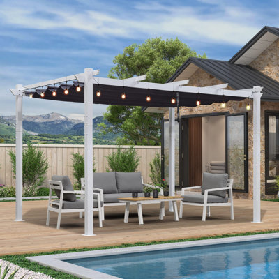12 pi. L 10 pi. Pergola en aluminium