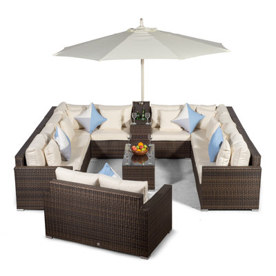 Yancey 5 Seater Rattan Corner Sofa Set
