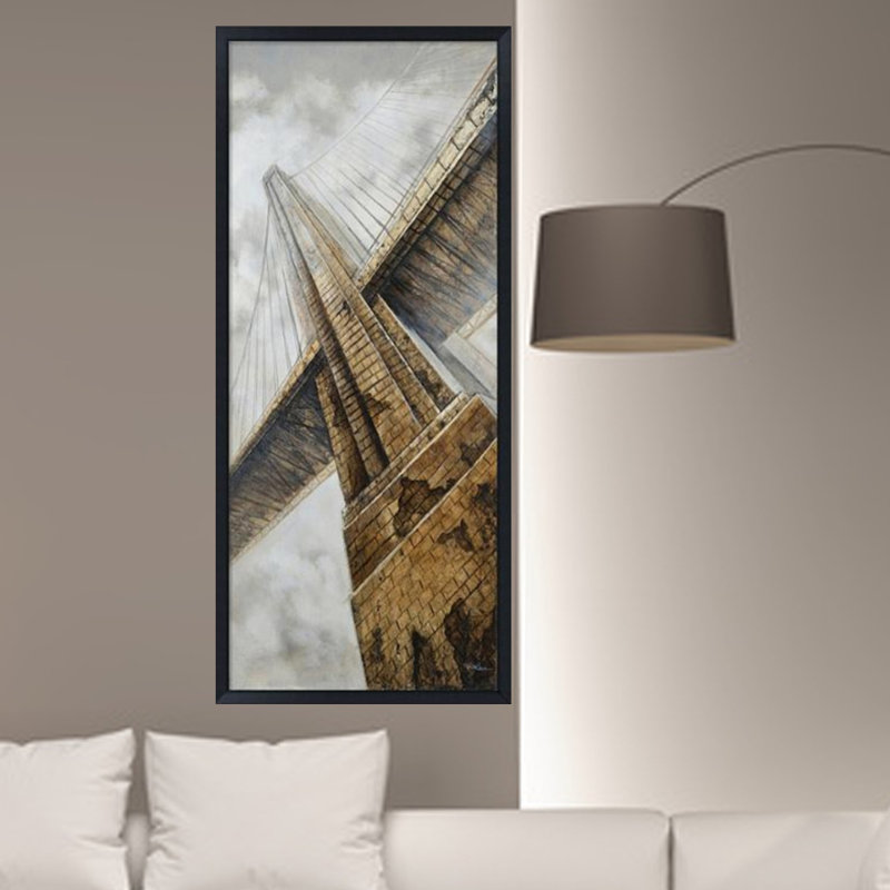 «Golden Gate Bridge» - Cadre flottant, reproduction d'art sur toile