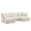 Canapé modulaire à assise profonde en chenille, canapé modulaire 3 places, chenille, Elegant Living
