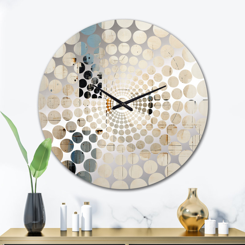 Machado - Horloge murale peinture abstraite, Grand