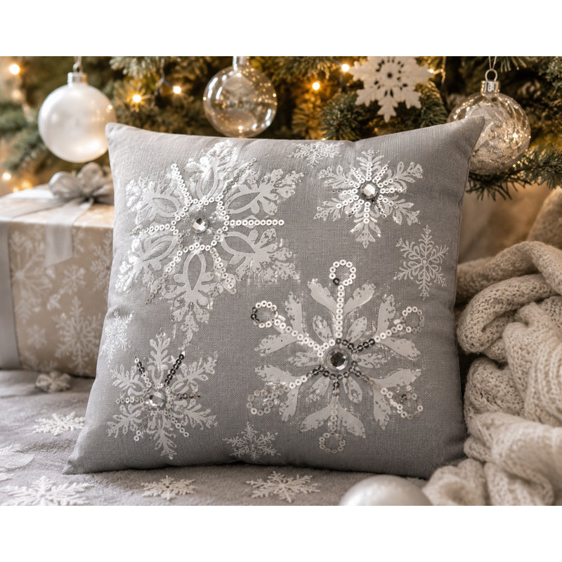 Embroidered Throw Pillow