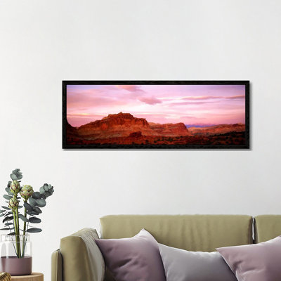 Dusk Panorama Point Capital Reef National Park UT 1 Piece Panoramic Wall Art on Canvas