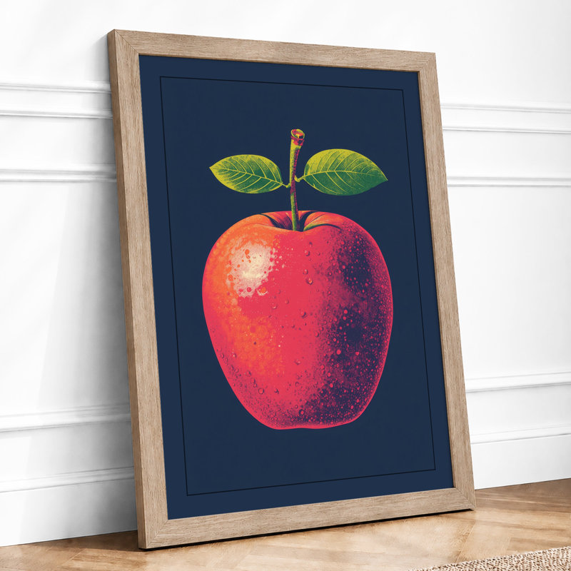 Polished Apple Modern - Framed Print, A1 - 84.1 x 59.4 cm, Oak