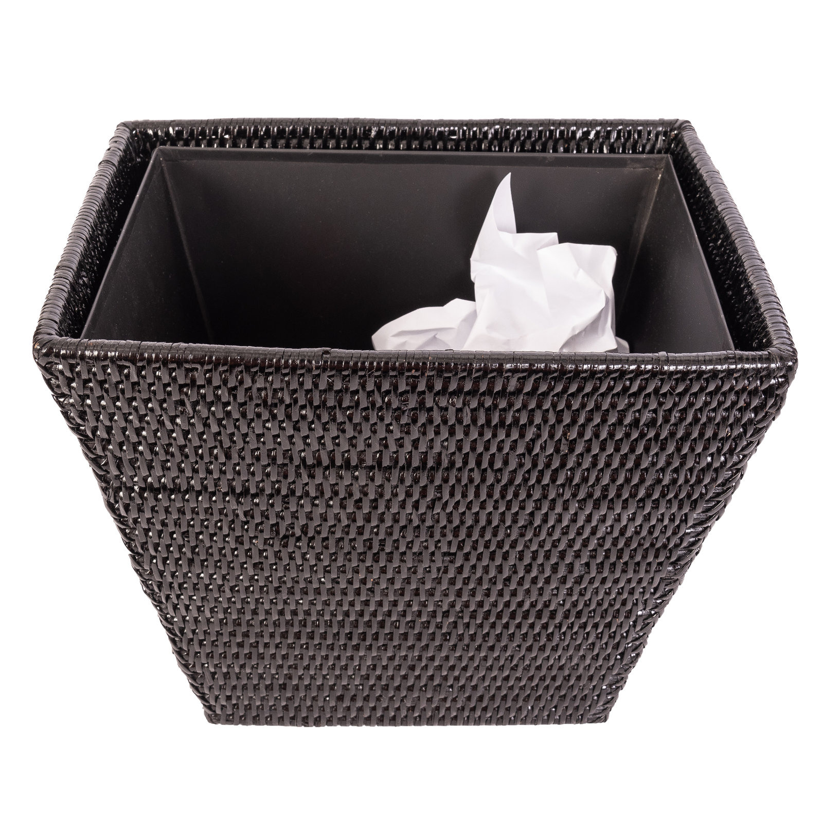 Asherville 3.5gal Waste Basket, Tudor Black