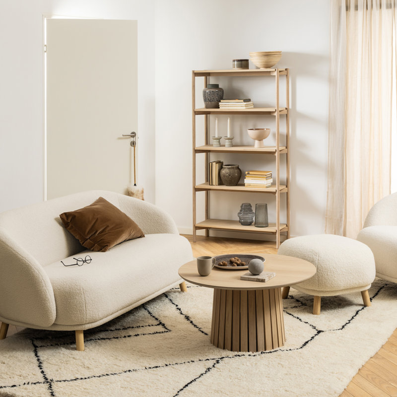 Malbon 160cm H x 86cm W Standard Bookcase, Sonoma Oak
