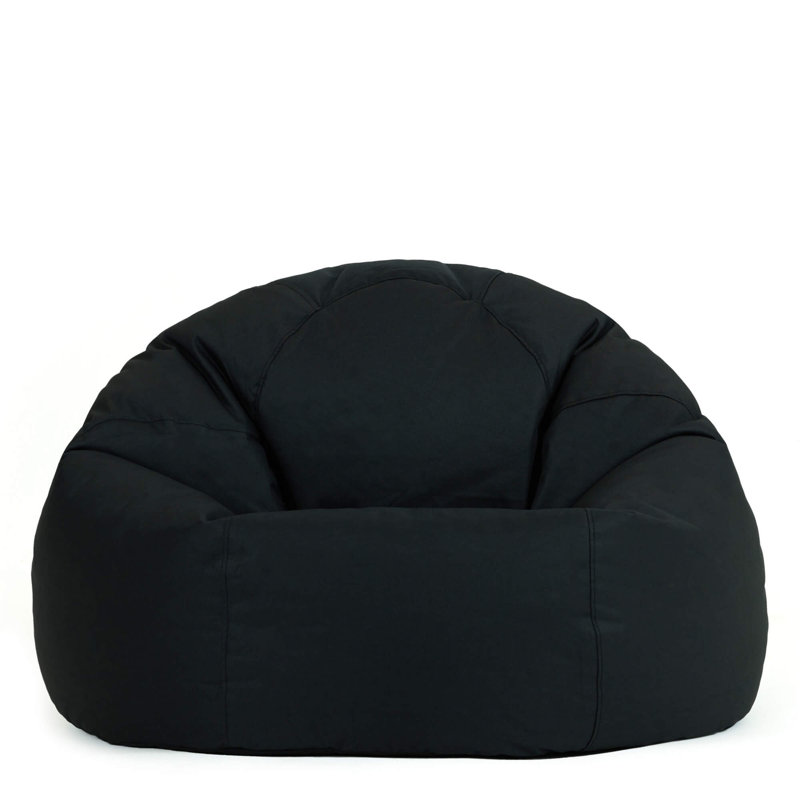 Kingston Water-Resistant Classic Bean Bag, Black, 50cm H x 85cm W x 85cm D