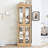 Adjustable Shelves Lighted Glass Cabinet - Oak Finish Vintage-Style For Displays