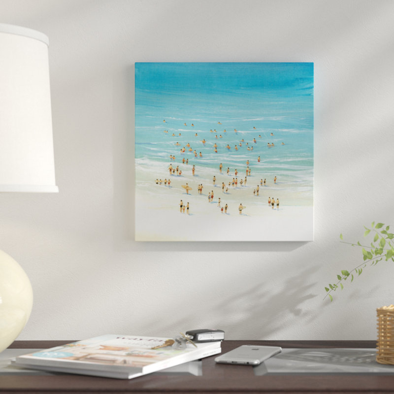 « ocean nage ii », impression sur toile, H 12 po x l 12 po x P 0,75 po, Pas de tapis, Toile tendue