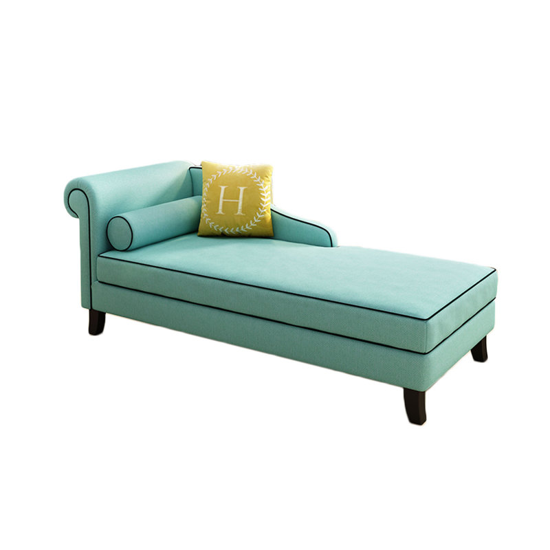 Chaise longue rembourrée Gibeon, Accoudoir à gauche (vu de face), Mélange de lin