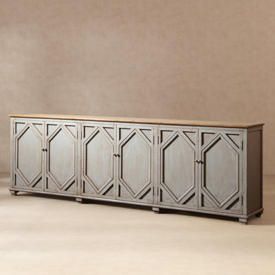 Colette 106" Extra Wide Reclaimed Wood 6-Door Cabinet Sideboard
