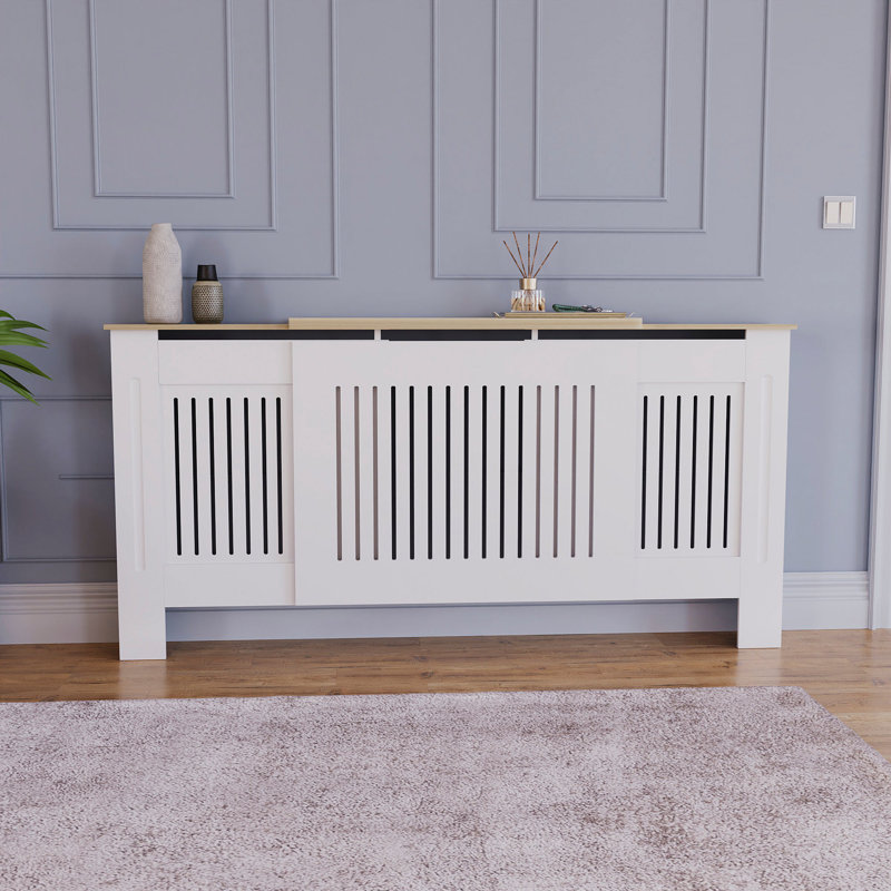ClassicLiving Deerfiled 204cm W x 19cm D Radiator Cover, White
