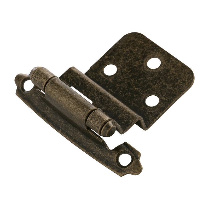 Surface à fermeture automatique de surface variable, cadre frontal de 3/8 po à fermeture automatique - Quincaillerie en laiton antique pour tiroirs et armoires