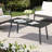 Black Steel Rectangle Patio Coffee Table