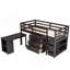 Lit mezzanine basse avec cabinet et bureau portatif à roulettes Low Old SKU: LPAAP
