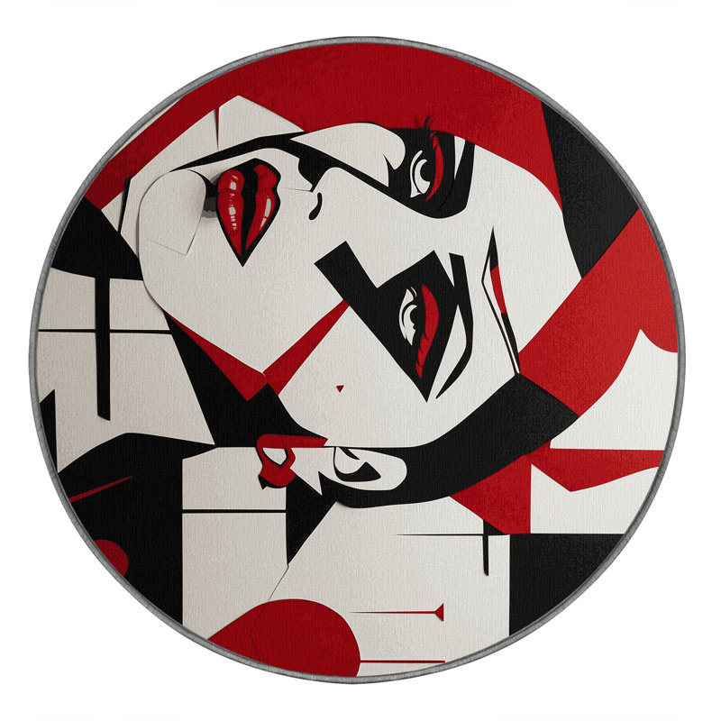 Crimson Wave Rug, Round 6'