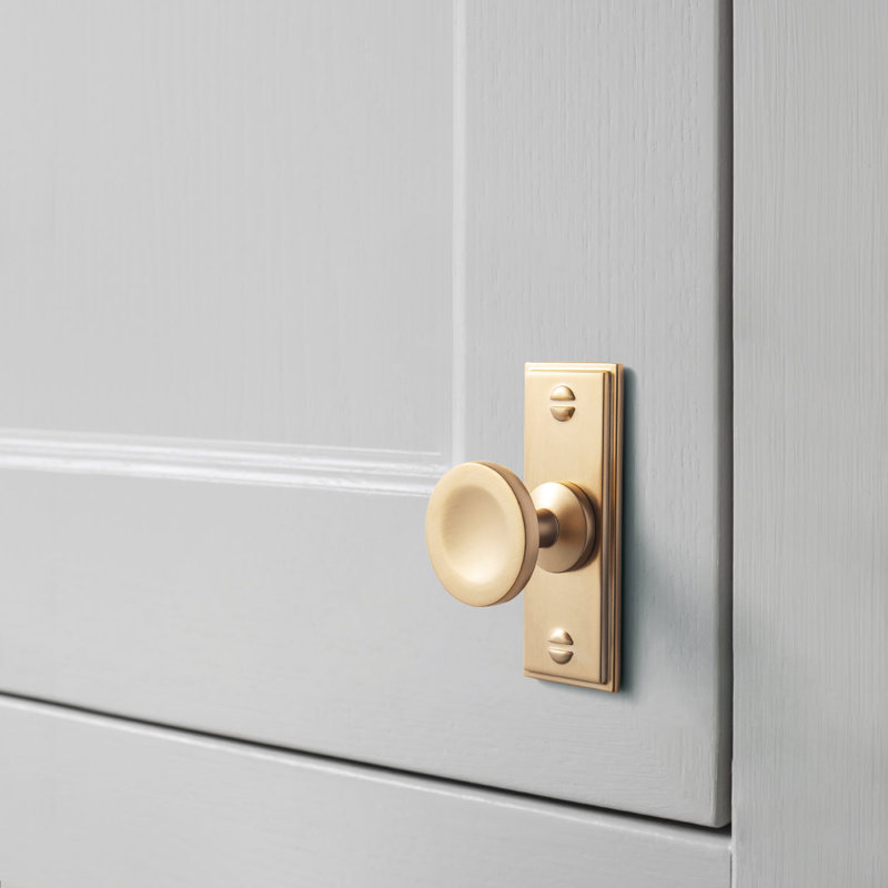 1.2" Diameter Circle Knob With Backplate(G015), Champagne Bronze