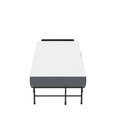 75-Inch Folding Bed With Adjustable Headboard, 5-Inch Memory Foam, Ideal For Small Apartments, Stable And Portable Twin Cot On Wheels 75" Space Tall Guests, 5" Heavy-Duty Frame, Easy To Move Store