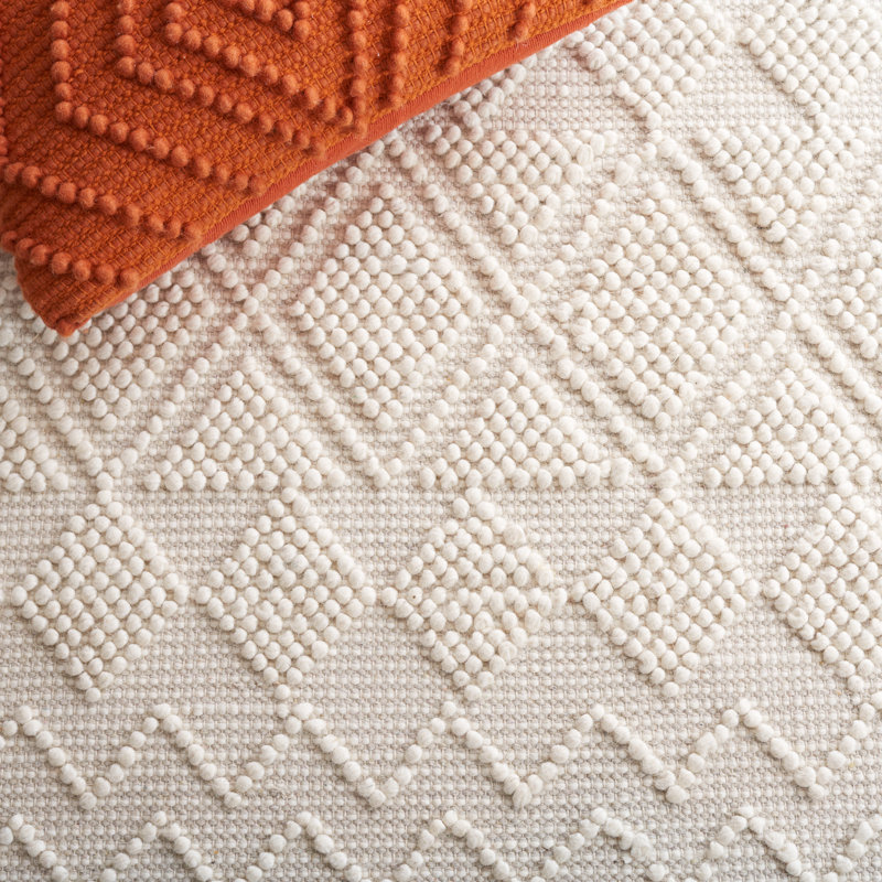 Tapis ivoire en laine / coton Millbury, Rectangle 9 pi x 12 pi