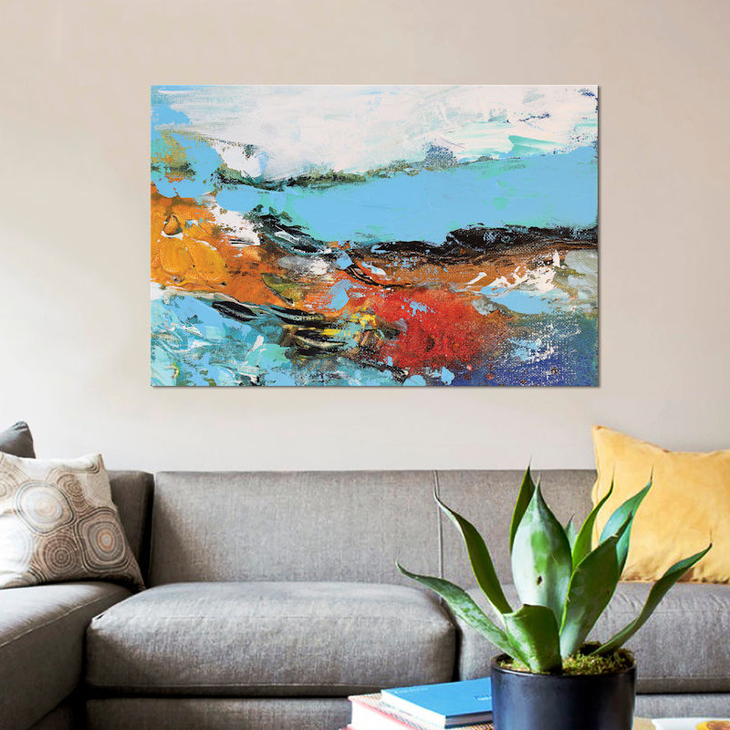 « lakeview », reproduction sur toile, H 8 po x l 12 po x P 0,75 po, Pas de tapis, Toile tendue