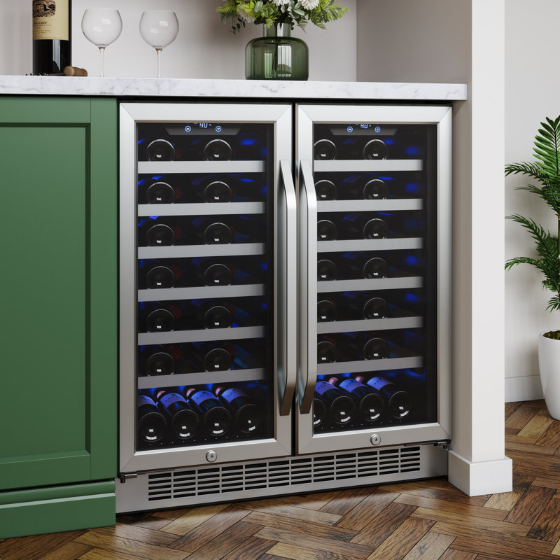 EdgeStar Dual Zone 25.562'' Built-In 56 Bottle Wine Refrigerator