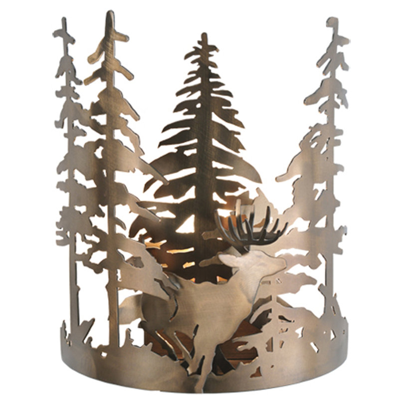 Rustic Lodge 1 - Light Flush Mounted Sconce, Antique Copper