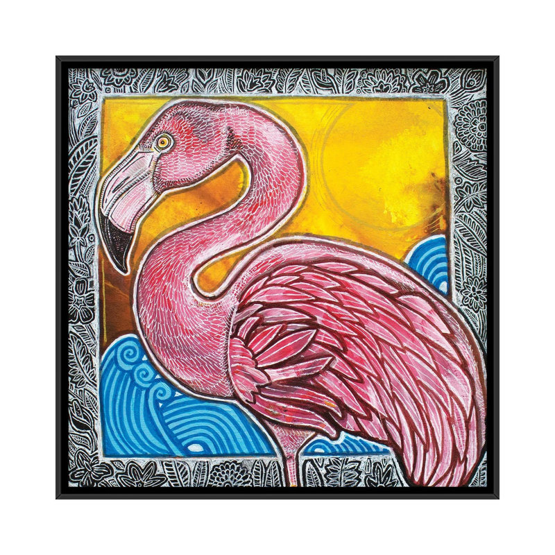 In The Pink by Lynnette Shelley - Painting on Canvas, Black Floater Frame, 66.04 cm H x 66.04 cm W