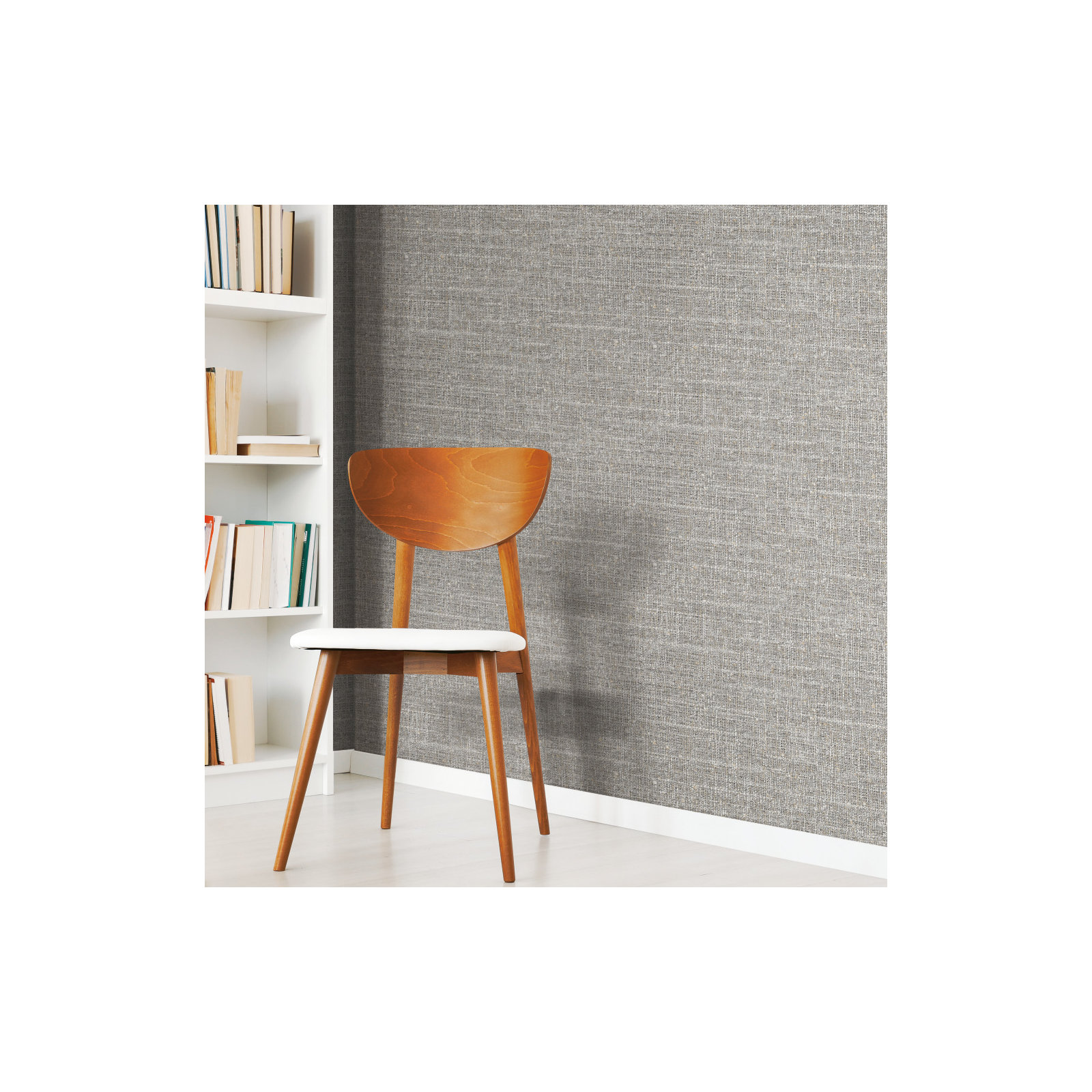 Hayley Tweed Peel & Stick Wallpaper, Gray