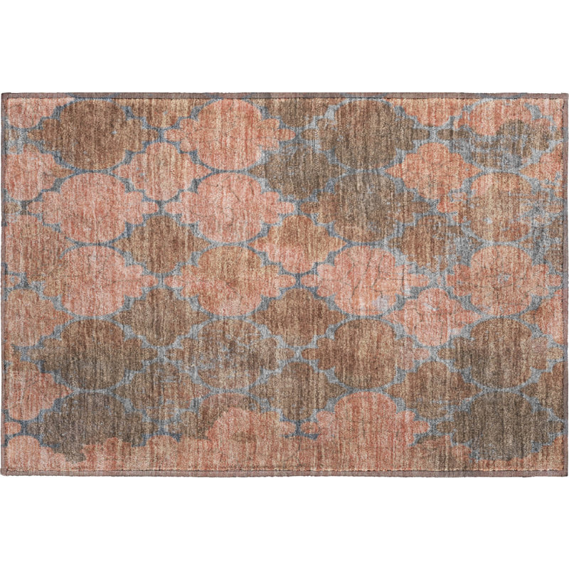 Premium Machine Washable Otte AMF1784 Damask Rug, Rectangle 1'8" x 2'6"