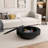 Round Coffee Table with Storage Solid Wood Veneered Modern Coffee Table Accent Tea Table for Living Room, Bedroom, Apartment or Office-223497696-214615918
