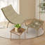 Méridienne avec table pour la structure intérieure en alliage de couleur bois d'intérieur Capacité de 380 lb avec fauteuil inclinable pour le camping