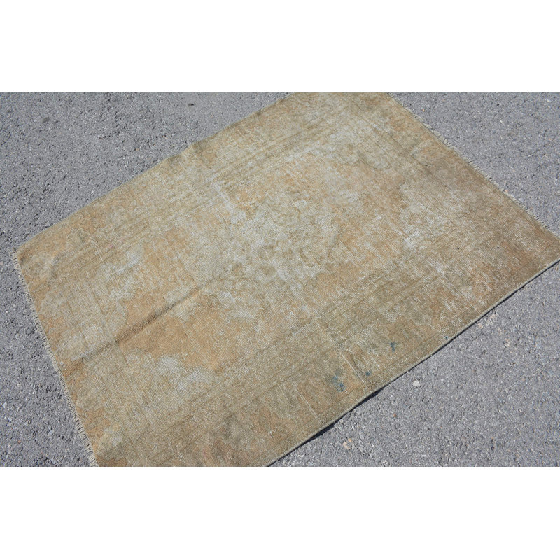 Tapis de cuisine, tapis rétro, tapis géométriques, tapis décoratif 3,6 x 4,9 pi, tapis de chambre blanc, tapis turc