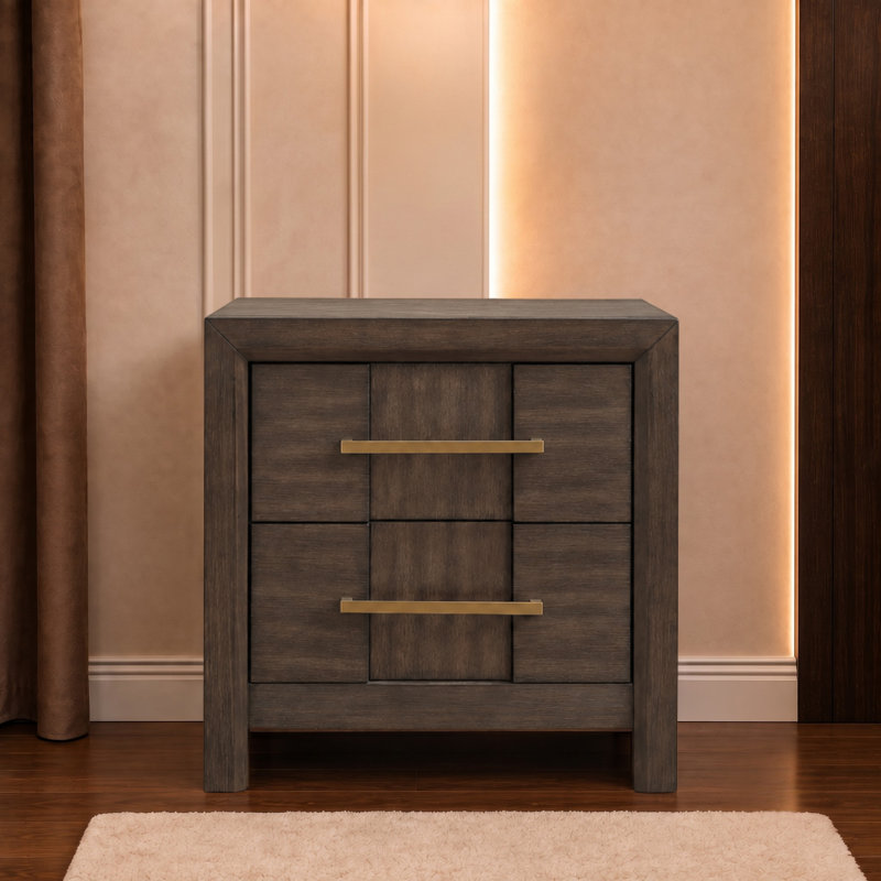 Adryan 23.5'' W Nightstand, Brown
