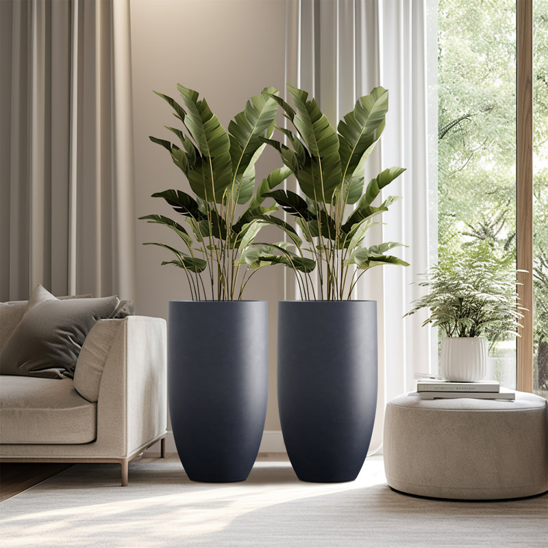 Gerasim Handmade Pot Planter, Granite Gray