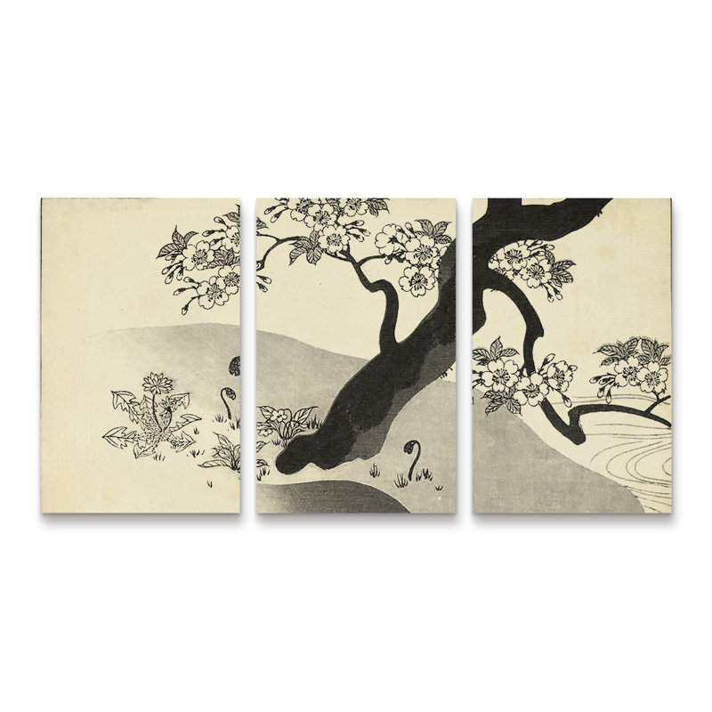 " Japanese Cherry Blossom Tree A " 3 - Pieces