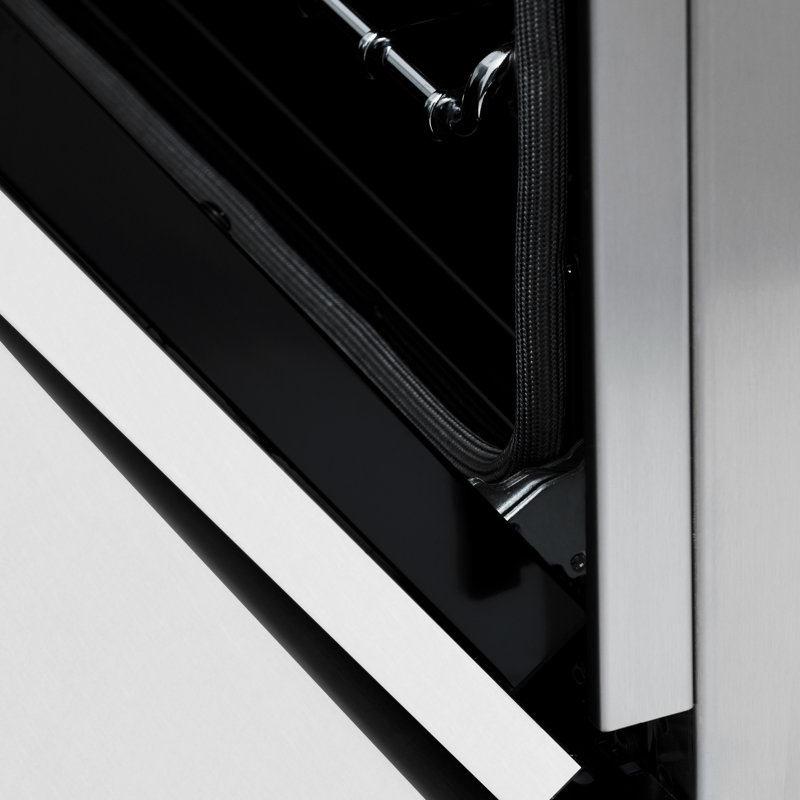 ZLINE 36" Legacy Dual Fuel Range, White Matte Satin Stainless Steel