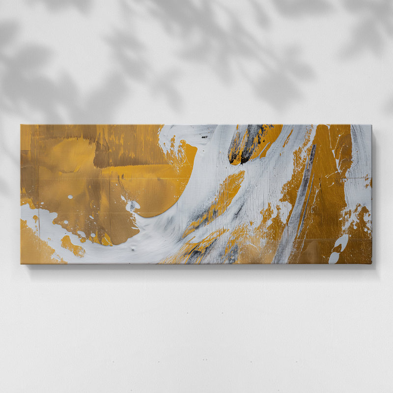 Toile tendue avec châssis de la série Abstract 4 # Lxxix, H 20 po x l 50 po