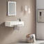 Lavabo de salle de bain mural 32 po avec barre à serviettes intégrée-67800467