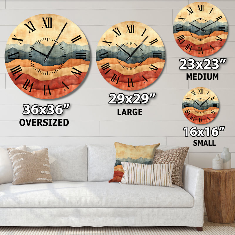 Horloge murale en métal, Grand