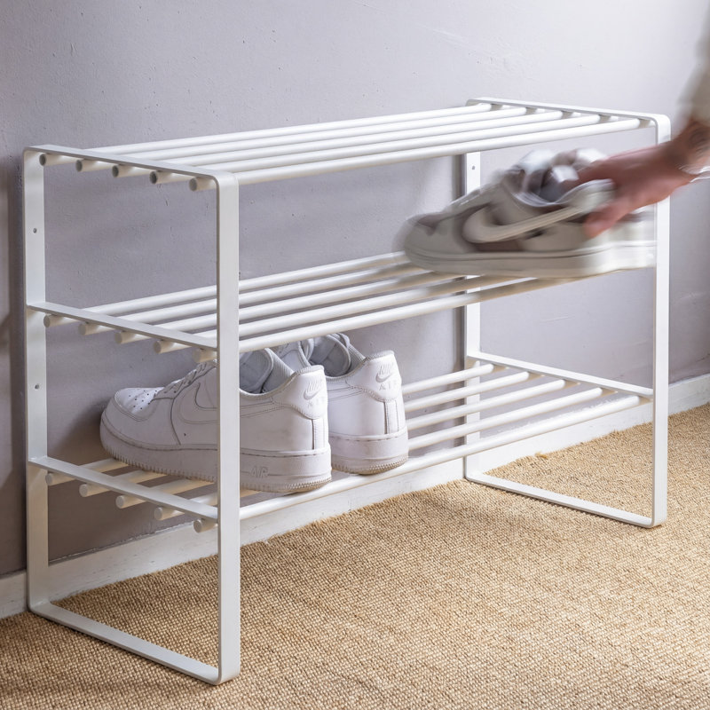 Rex 12 Pair Shoe Rack, White