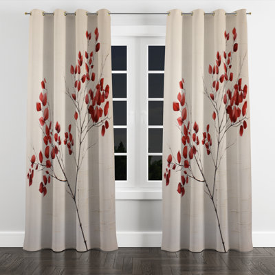 Andere - Rideau obscurcissant à motif floral avec œillets - 1 panneaux