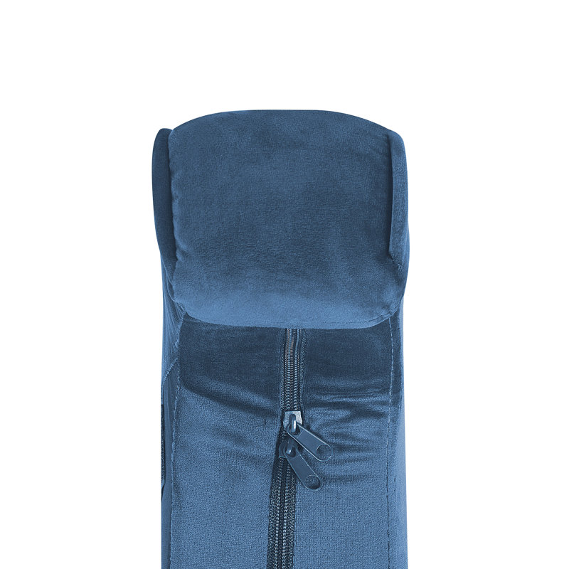 Richburg Upholstered Wingback Chair with Footstool, Blue