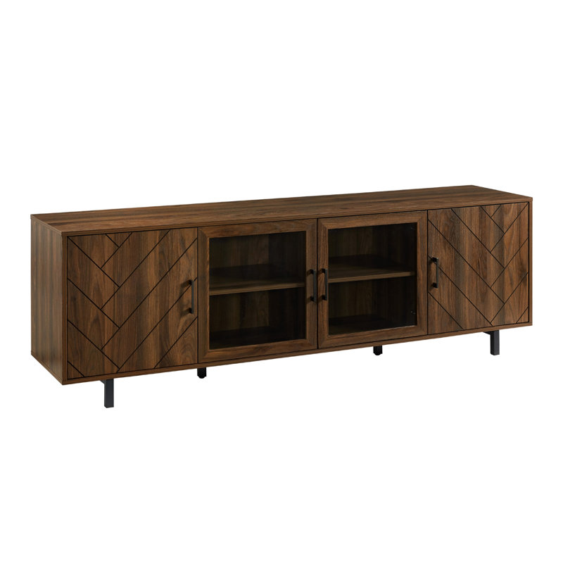Meuble télé 70 po Modern Scandinavian, Marron foncé