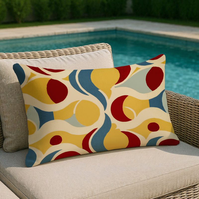 Funky Pulse Indoor And Outdoor Pillow, Rectangle 25"H x 18"W