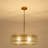 4-Light Modern Ribbed Glass Drum Pendant