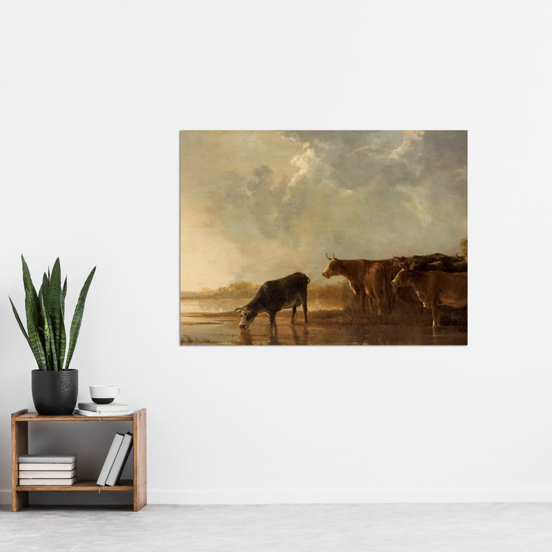 River Landscape With Cows by Aelbert Cuyp - No Frame Art Prints