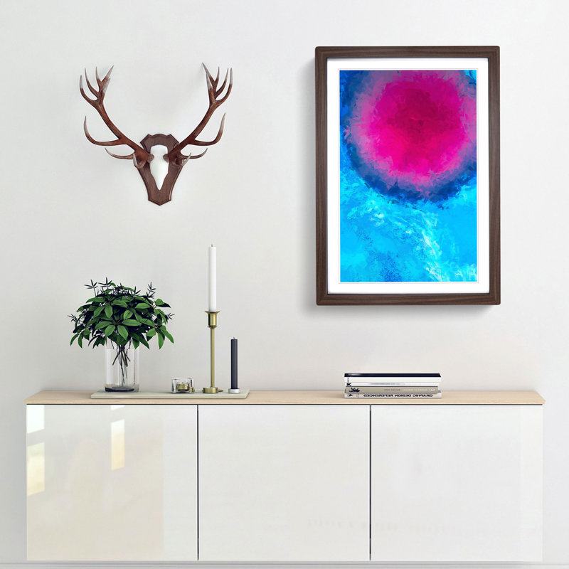 Explosion of Life in Abstract - Picture Frame Graphic Art Print, 36cm H x 27cm W x 2cm D, Walnut Framed