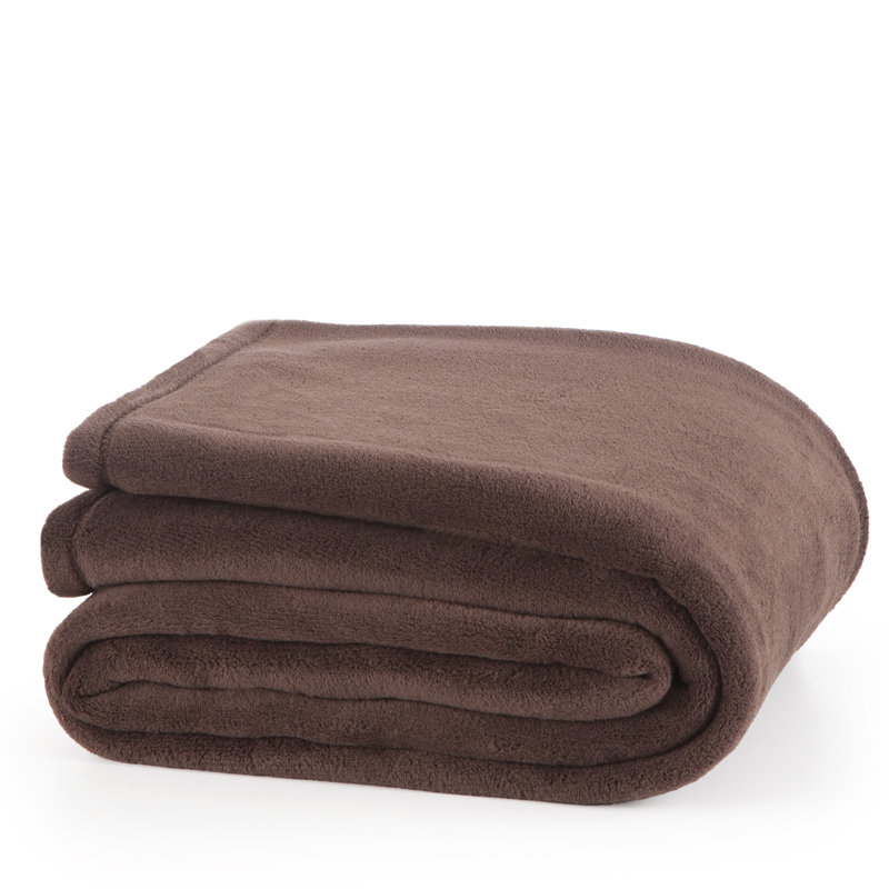 Couverture en peluche Martex, Brun, Double / grand