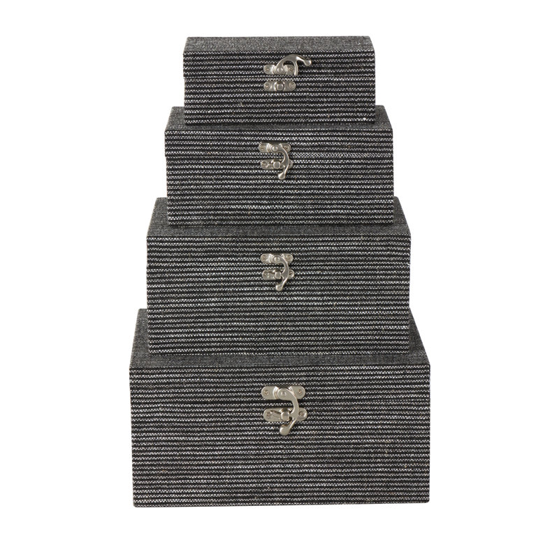 Boîte de rangement en tissu Cole And Grey, Noir