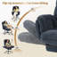 Chaise de bureau en molleton Snowflake avec accoudoirs pliables et lit pour animaux-163685079